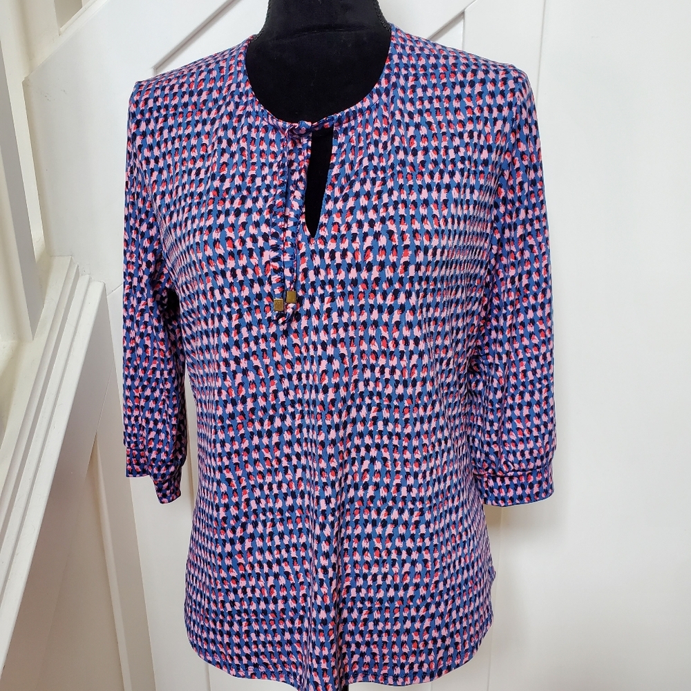Multicolor Patterned Long Sleeve Top - Picture 1 of 3